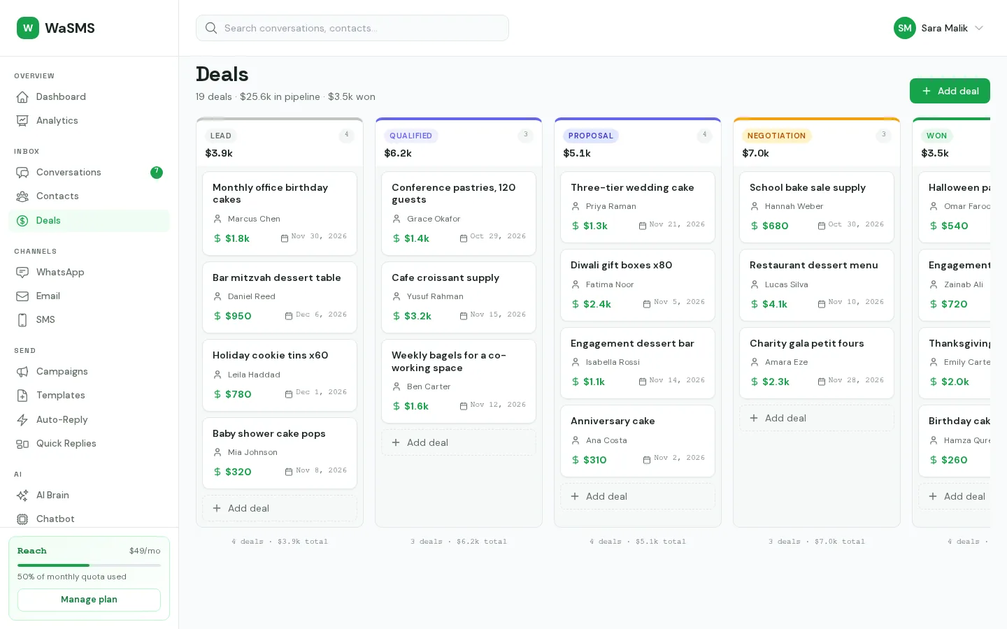 CRM Deal Pipeline